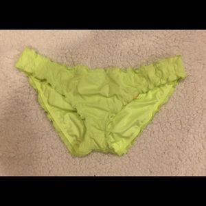 Victoria's Secret Ruffle Cheeky Neon Bathing Suit