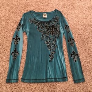 Vocal studded long sleeve T-Shirt.