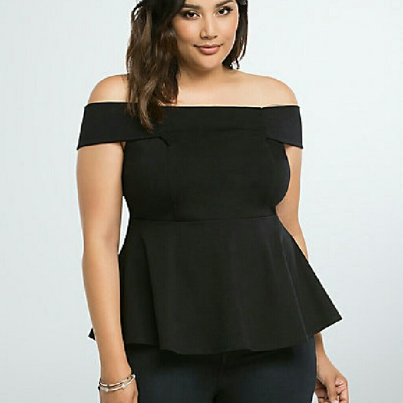 Torrid off shoulder peplum