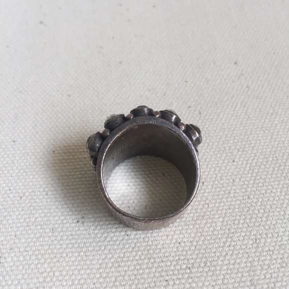Gunmetal & Rhinestone💎Cocktail Ring size 7 - Picture 4 of 4