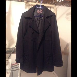 Black peacoat