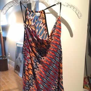 Silk blouse, beautiful print by Robert Graham!