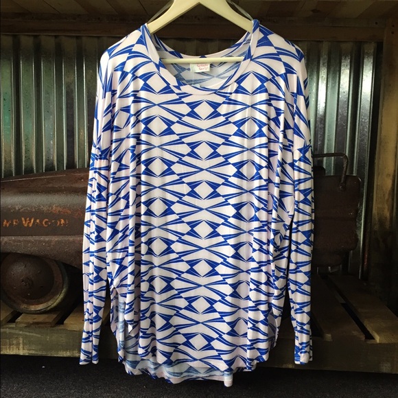 Geo Print Dolman Tunic Top