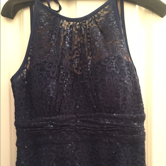 Embellished navy formal gown - Picture 2 of 4