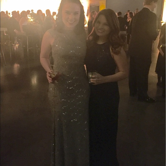 Embellished navy formal gown - Picture 1 of 4