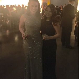 Embellished navy formal gown