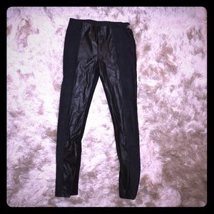 Zara faux leather and suede leggings Medium