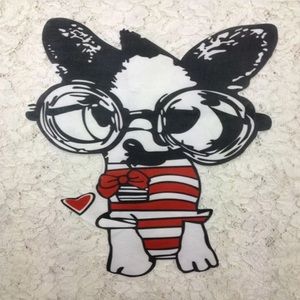 Iron on Large French Dog Patch 🆕☄️Hot Trend