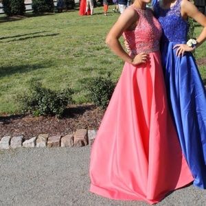 Coral Mori Lee prom dress