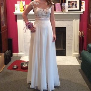 White pageant/ prom dress