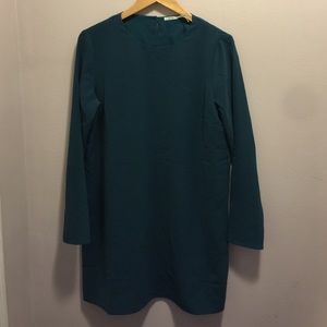 Teal shift dress
