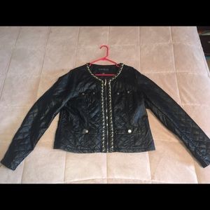 Black forever 21 faux leather jacket