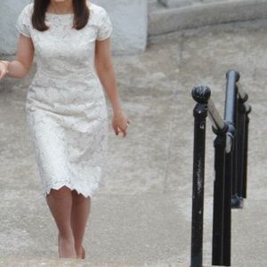 Teri Jon lace cocktail dress.