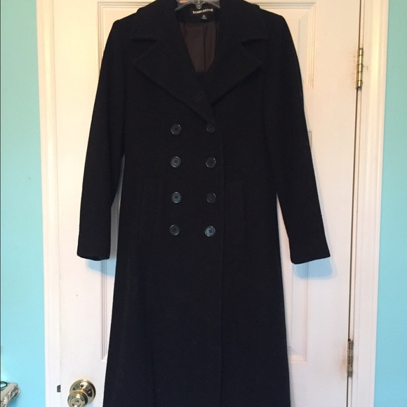 Black long wool coat