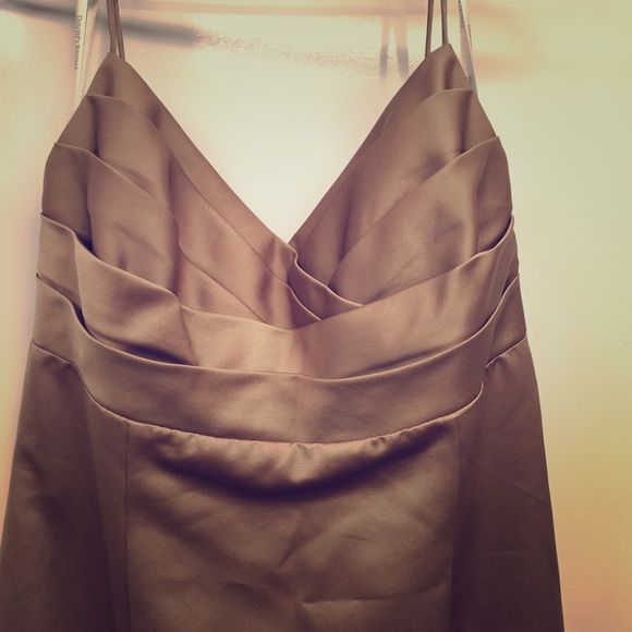 Sexy bronze trumpet gown or prom dress