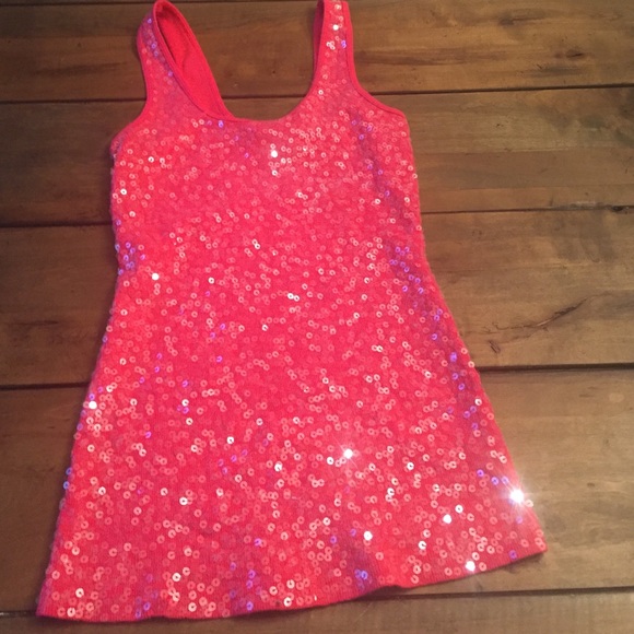 Sequined coral tank!
