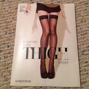 Nordstrom Diamond Band Thigh High - Light Beige