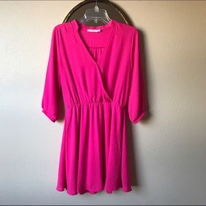 Lush "Kendal" Surplice Faux Wrap Dress