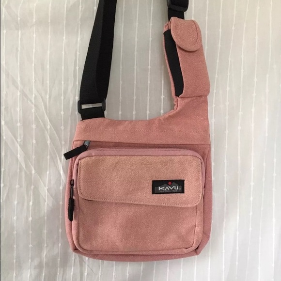 Kavu Pink Crossbody Organizer Purse NEW