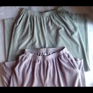 2 Pairs Sz 16 Soft & Comfy pants Seafoam/Lilac