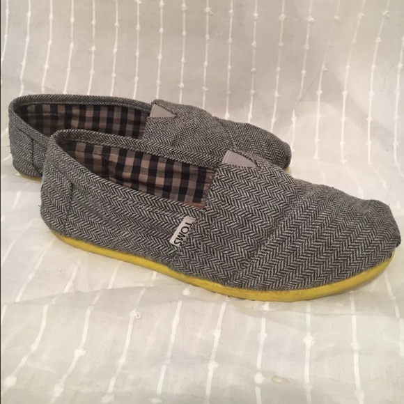TOMS Grey Woven Sweater Shoes Women's Size 7
