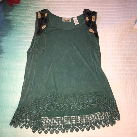 Green beaded tank