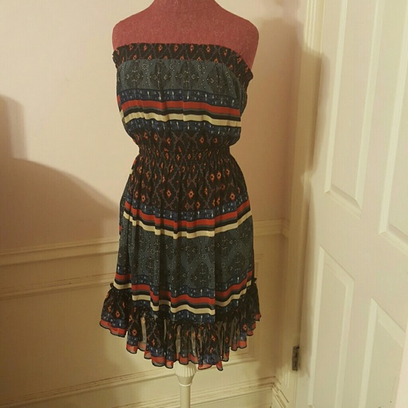 Gorgeous jewel toned peasant dress