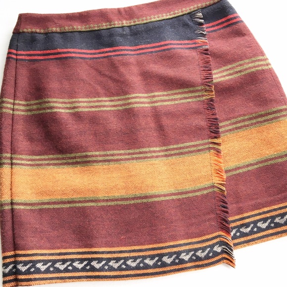 LOFT Dresses & Skirts - Ann Taylor LOFT Aztec Fringe Mini Skirt