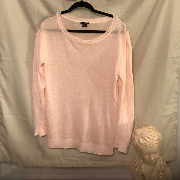 Blush pink Theory size large knit sweater.