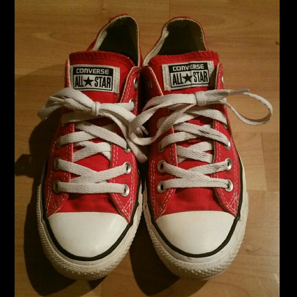 Red Classic Converse Womens 8