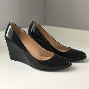 Jcrew patent leather wedge high heel