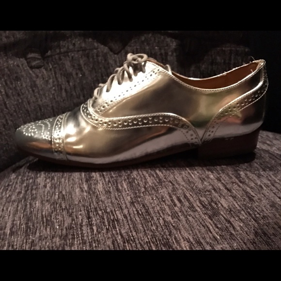 J.crew Factory metallic Oxford shoes