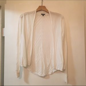 White sweater with knit back