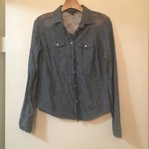 Denim button up