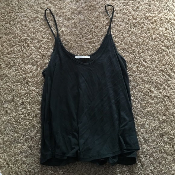 Deep green flowy tank top