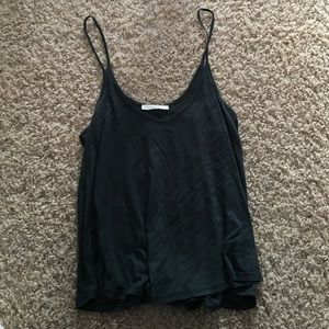 Deep green flowy tank top