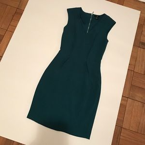 Forest green pencil dress