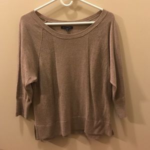 American Eagle tan slightly cropped sweater