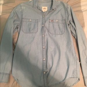 Hollister Button Up Denim Shirt
