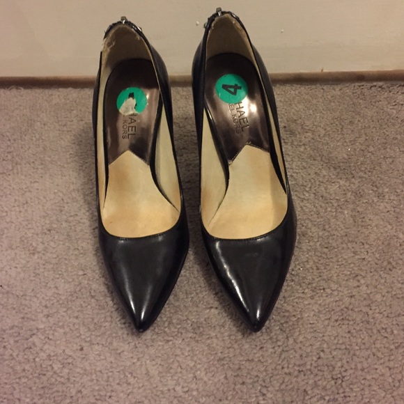 MK black high heels