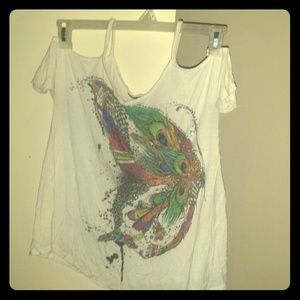 Peek-a-boo shoulder top by Charlotte russe