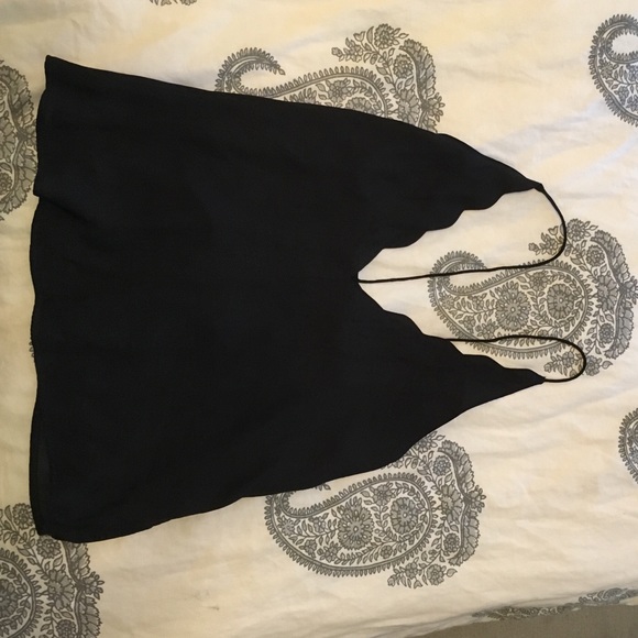 Black deep v tank urban outfitters