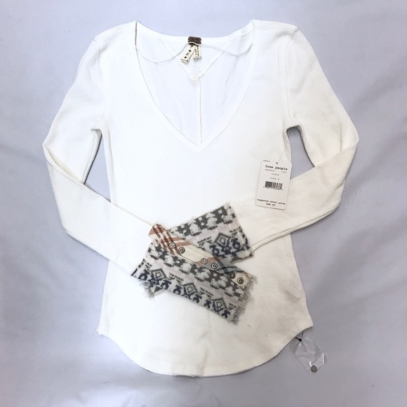 Free People Tops - Free People thermal top S Small in ivory NWT