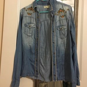 Embroidered Jean Shirt