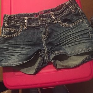Lightly Used Bedazzled Denim Shorts