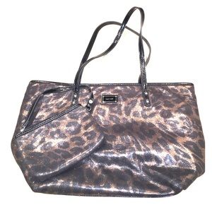 Nine West Leopard Print Tote and Wristlet