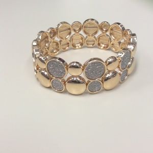 Gold sparkly stretch bracelet