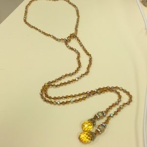 Beaded long necklace