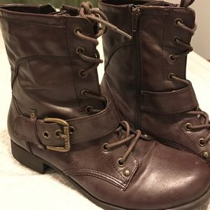 Brown combat boots G by Guess size 10
