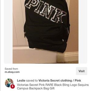 VS Pink Rare Bling Logo Campus Backpack OBO